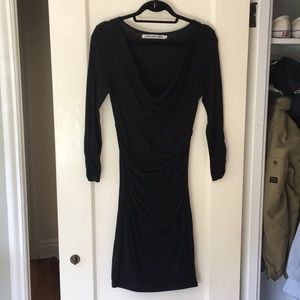 Michael Stars ruched cowl neck dress